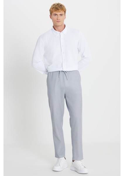 Pamuklu Standart Fit Normal Kesim Beli Bağlamalı Yan Cepli Jakarlı Eşofman Altı modelleri