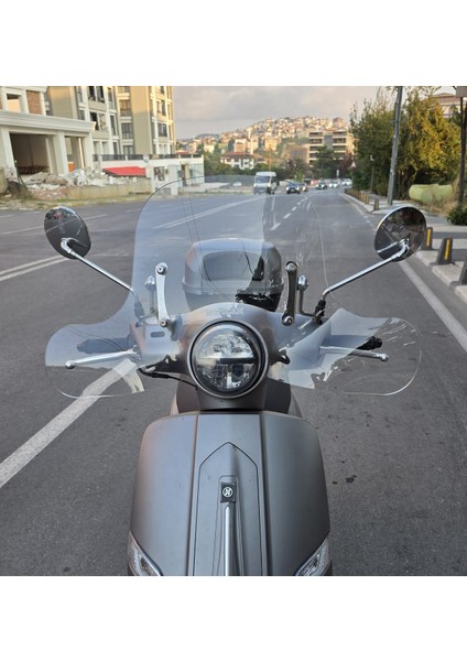 Mondial Exon 125 Ön Cam 2023-2025 Model 39CM Şeffaf Renkli 4mm Aparat Gönderilmeyecek