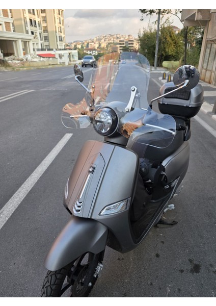 Mondial Exon 125 Ön Cam 2023-2025 Model 39CM Şeffaf Renkli 4mm Aparat Gönderilmeyecek