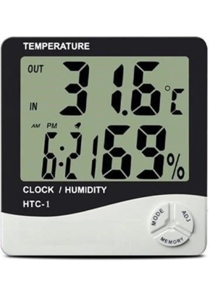 Bebek Odası Masaüstü Dijital Termometre Nem Ölçer Higrometre Saat fiyatları