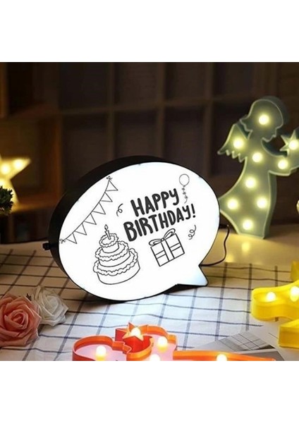 Kalemle Yazılabilen Konuşma Balonu Görünümlü Işıklı Mesaj Panosu modelleri