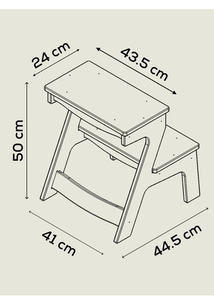 Akçehome Basamaklı Mutfak Tabure Merdiven Iskandinav Tarzı modelleri
