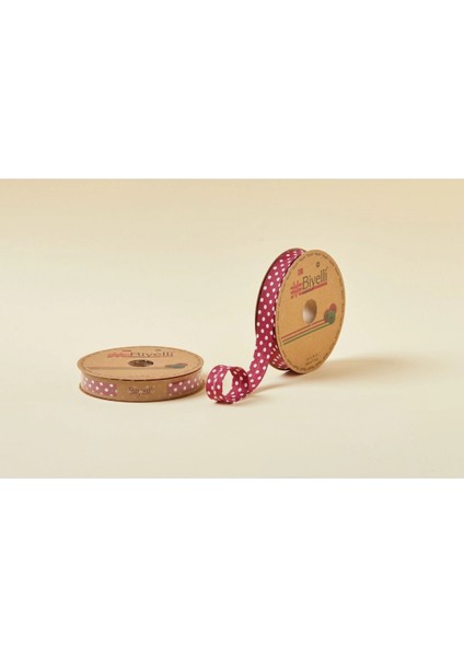 Biye Büyük Puanlı Katlı A11 Bordo 2 cm 25 Metre %65 Koton %35 Polyester