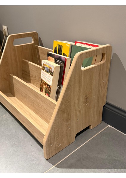 Akçehome Montessori 3 Raflı Mdf Çok Kullanışlı Kitaplık fırsatları