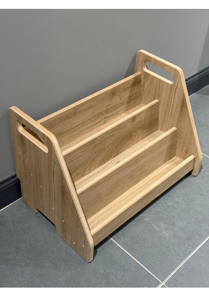 Akçehome Montessori 3 Raflı Mdf Çok Kullanışlı Kitaplık indirimleri
