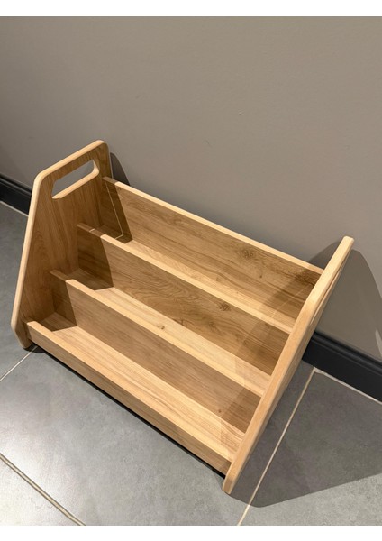 Akçehome Montessori 3 Raflı Mdf Çok Kullanışlı Kitaplık