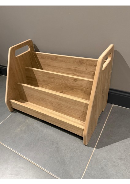 Akçehome Montessori 3 Raflı Mdf Çok Kullanışlı Kitaplık