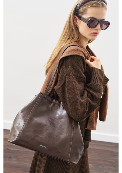 Square Tote Çanta Kahverengi fırsatları