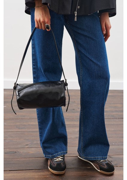 Nour Deri Çanta Siyah modelleri