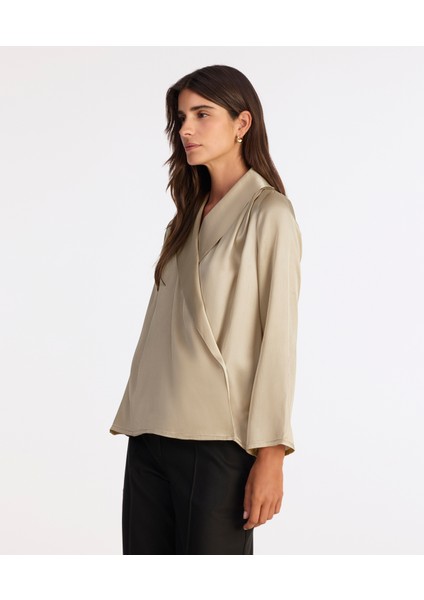 Geniş Şal Yaka Uzun Kol Gömlek modelleri