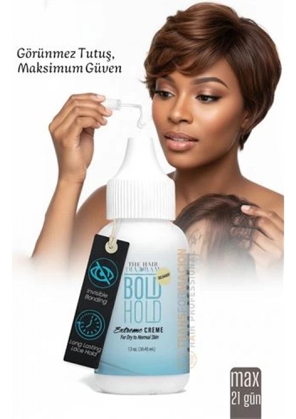 Protez Saç Yapıştırıcı - Peruk ve Keratin Kaynak Saç İçin Görünmez ve Uzun Süreli Yapıştırıcı Bold Hold