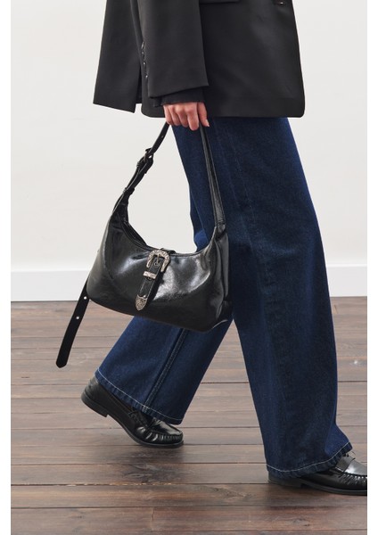 Chunky Tokalı Omuz Çantası Siyah modelleri