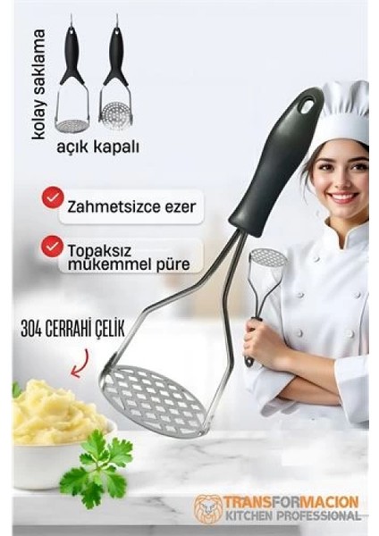 Patates Ezici 304 Paslanmaz Çelik Havuç Muz Avokado Ezici fiyatları
