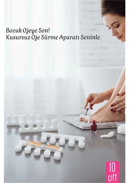 10 Çift Oje Sürme Aparat - Parmak Ayırıcı Sünger Esnek Ayak Aparatı fiyatları
