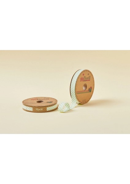 Biye Puanlı Katlı B05 Yeşil 2 cm 25 Metre %65 Koton %35 Polyester