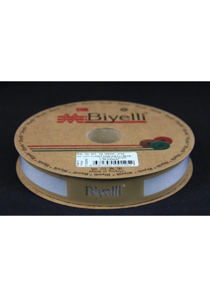 Biye Koton Katlı D29 Gri 2 cm 25 Metre %65 Koton %35 Polyester
