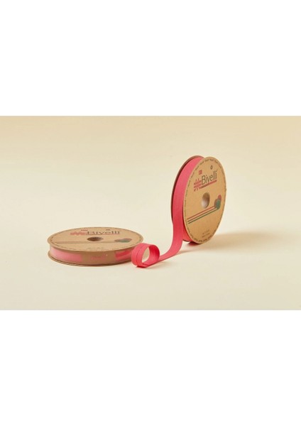 Biye Koton Katlı D33 Koyu Kırmızı 2 cm 25 Metre %65 Koton %35 Polyester