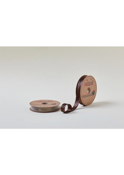 Biye Saten Katlı 084 Kahverengi 2 cm 25 Metre %100 Polyester