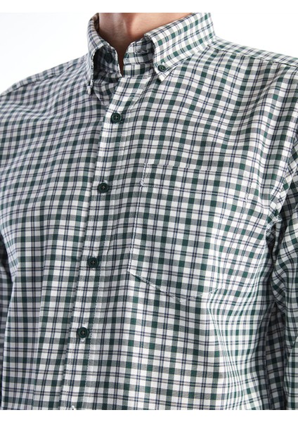 Yeni Sezon Regular Fit Uzun Kollu Ekose Gabardin Erkek Gömlek modelleri