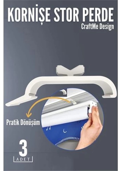 3 Lü Kornişe Stor Perde Dönüştürücü – Perde Rayınızla Stor Perdeyi Buluşturmanın En Pratik Yolu