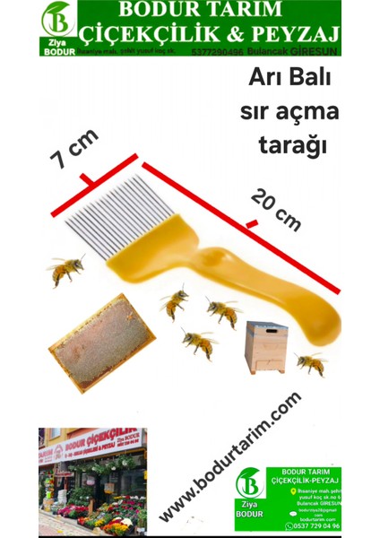 Bodur Tarım Bulancak Arı Bal Petek Sırrı Açma Tarağı