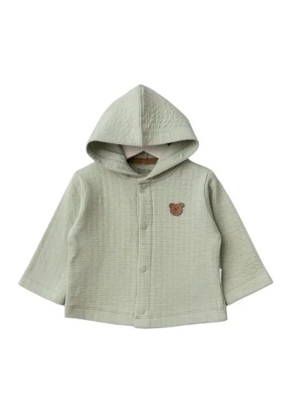 Kapüşonlu Bebek Hırka Mint