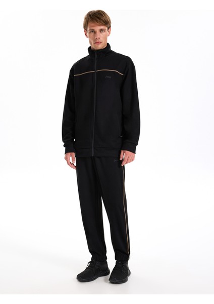 Dik Yaka Düz Siyah Erkek Sweatmont J5WM-SWT7330 fiyatları