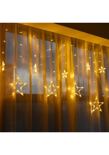 10 Saçaklı Yıldız Perde Led MZ-16-12