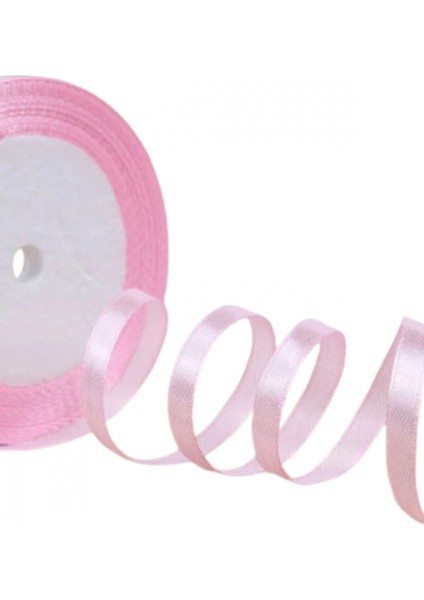 Saten Kurdele 2 cm 10 Metre Açık Pembe