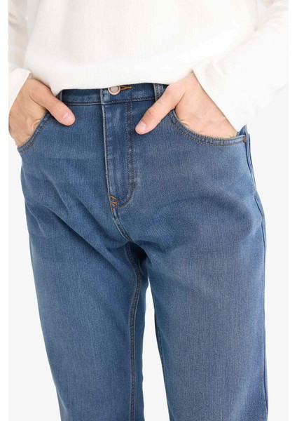 Sergio Regular Fit Normal Bel Boru Paça Termal Polarlı Jean Pantolon V0794AZ25WN fırsatları