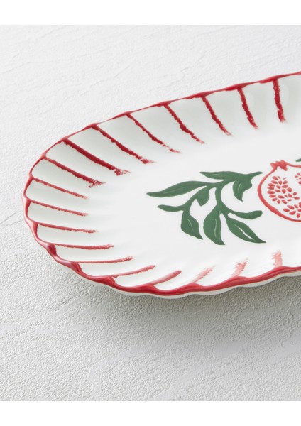 Etna Seramik Kayık Tabak 28,5X15,5 cm Kırmızı modelleri