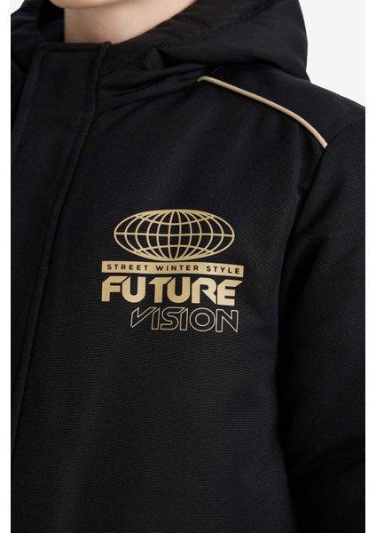 Erkek Çocuk Su İtici Kapüşonlu Fermuarlı Mont E9357A825WN indirimleri