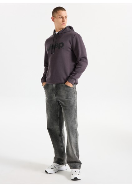 Kapüşon Yaka Baskılı Antrasit Erkek Sweatshırt J5WM-SWT7309 fiyatları