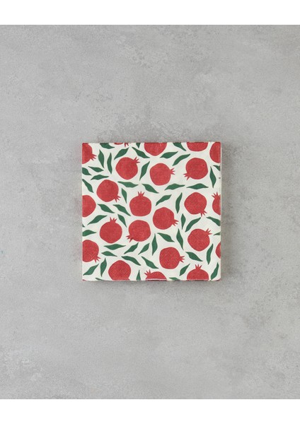 Pomberry Kağıt 20'li Kağıt Peçete 33X33 cm Kırmızı