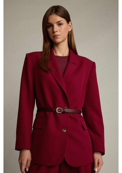 Kemerli Düğmeli Blazer Ceket G4306AX25WN