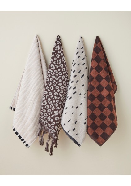 Felis Pamuk Yüz Havlusu 50X80 cm Ekru-Kahve modelleri