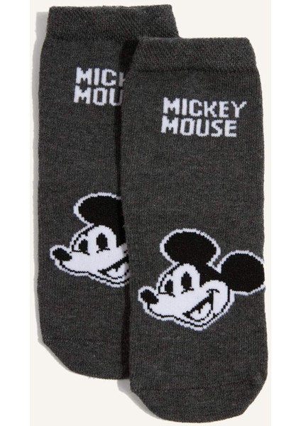 Erkek Bebek Disney Mickey & Minnie Kaydırmaz Taban 3'lü Pamuklu Uzun Çorap F6984A5NS fiyatları