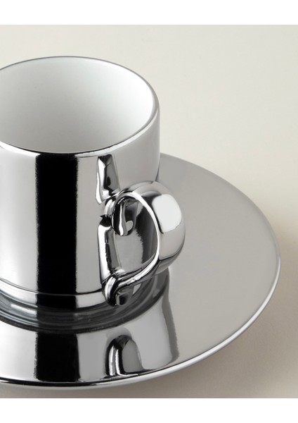 Orvin Porselen 4 Parça 2 Kişilik Kahve Fincan Takımı 90 ml Gümüş fırsatları