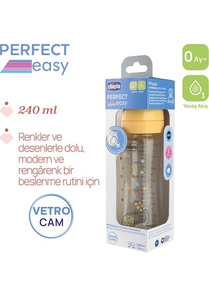 Perfect Easy Biberon Cam 240 ml Yavaş Akış-Unisex fiyatları