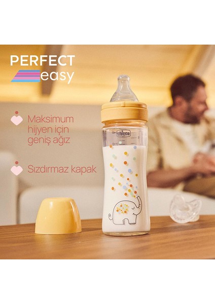 Perfect Easy Biberon Cam 240 ml Yavaş Akış-Unisex modelleri