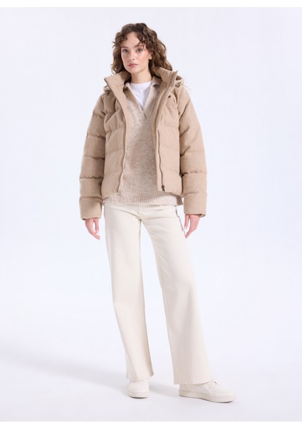 Bej Kadın Mont J5WL-MNT7029 fiyatları