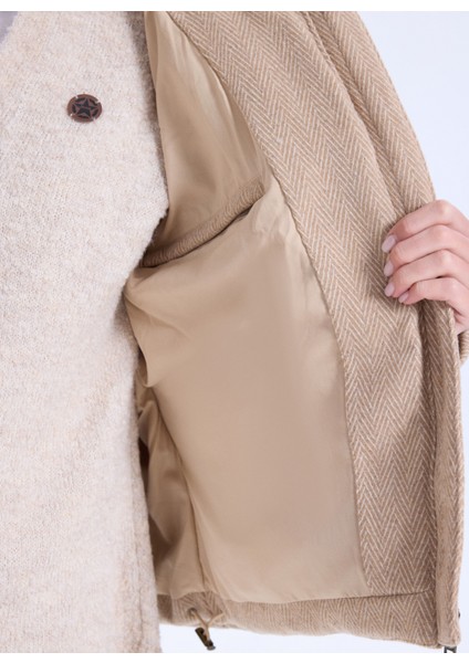 Bej Kadın Mont J5WL-MNT7029 modelleri