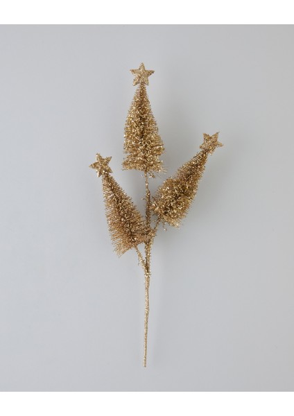 Pine Needle Tek Dal Yapay Çiçek 61 cm Gold