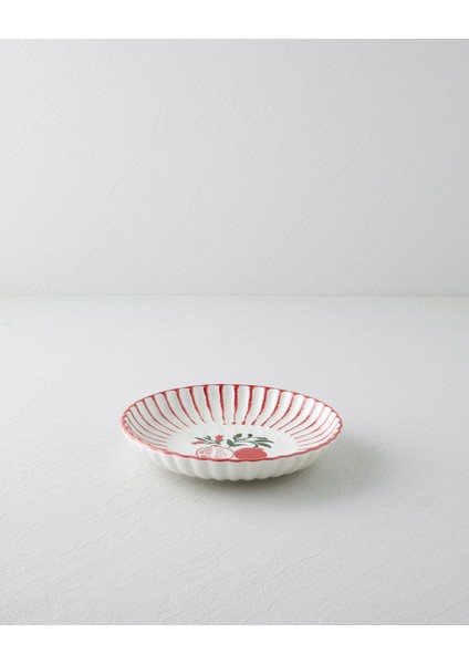 Etna Seramik Çukur Tabak 21 cm Kırmızı