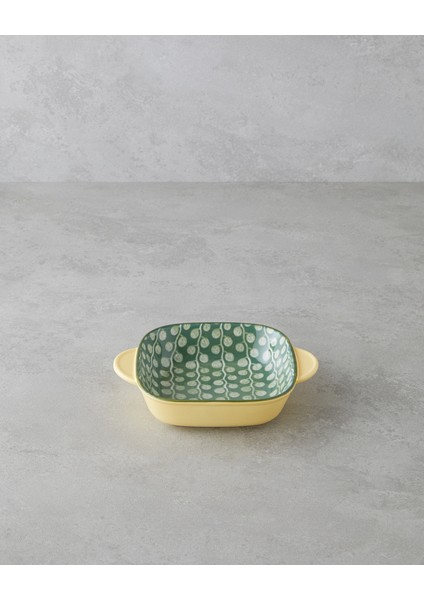 Plantopia Porselen Kayık Tabak 18X14 cm Yeşil