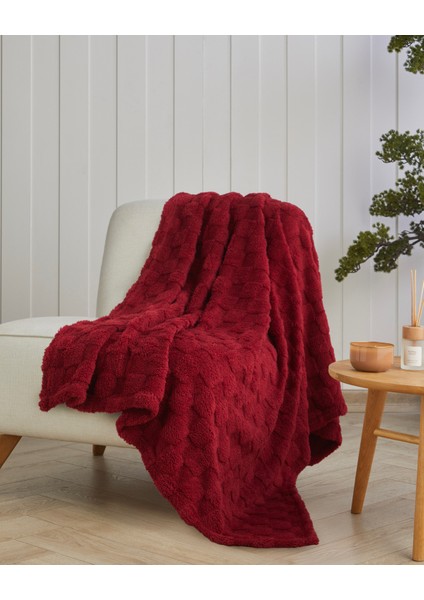 Fancy square Koltuk Şalı 120X160 cm Bordo fiyatları