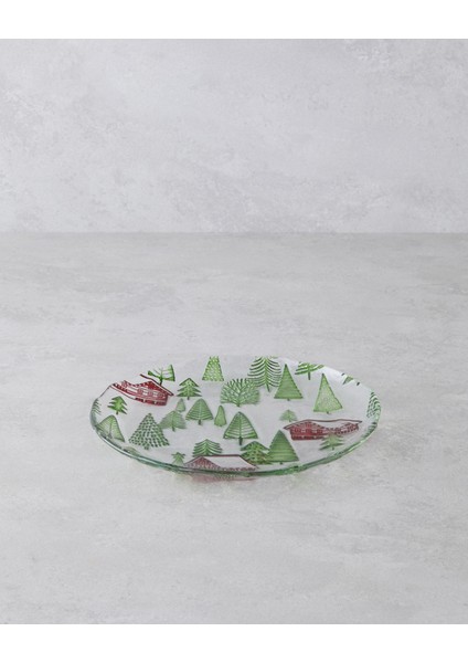 Village Cam Pasta Tabağı 20 cm Yeşil