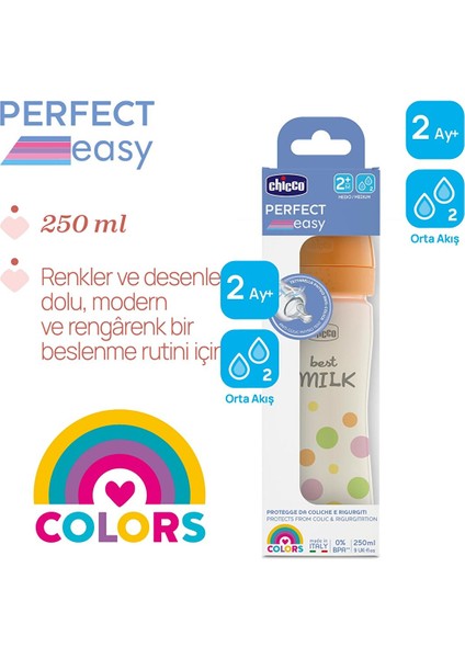 Perfect Easy Biberon Pp 250 ml Ota Akış- Kız fiyatları
