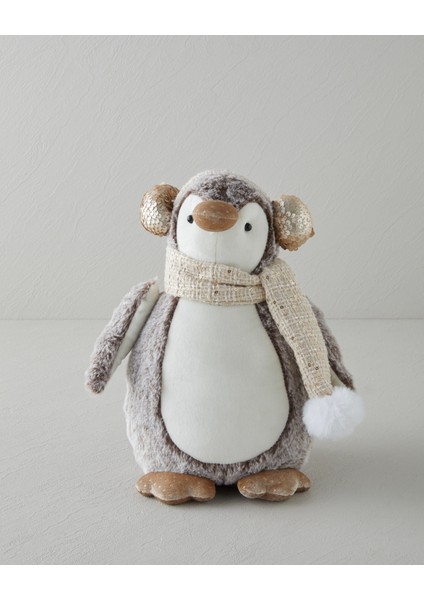 Penguin Dekoratif Obje 33 cm Gri