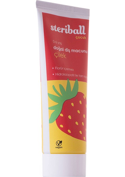 Doğal Diş Macunu 0-6 Yaş - Çilek modelleri